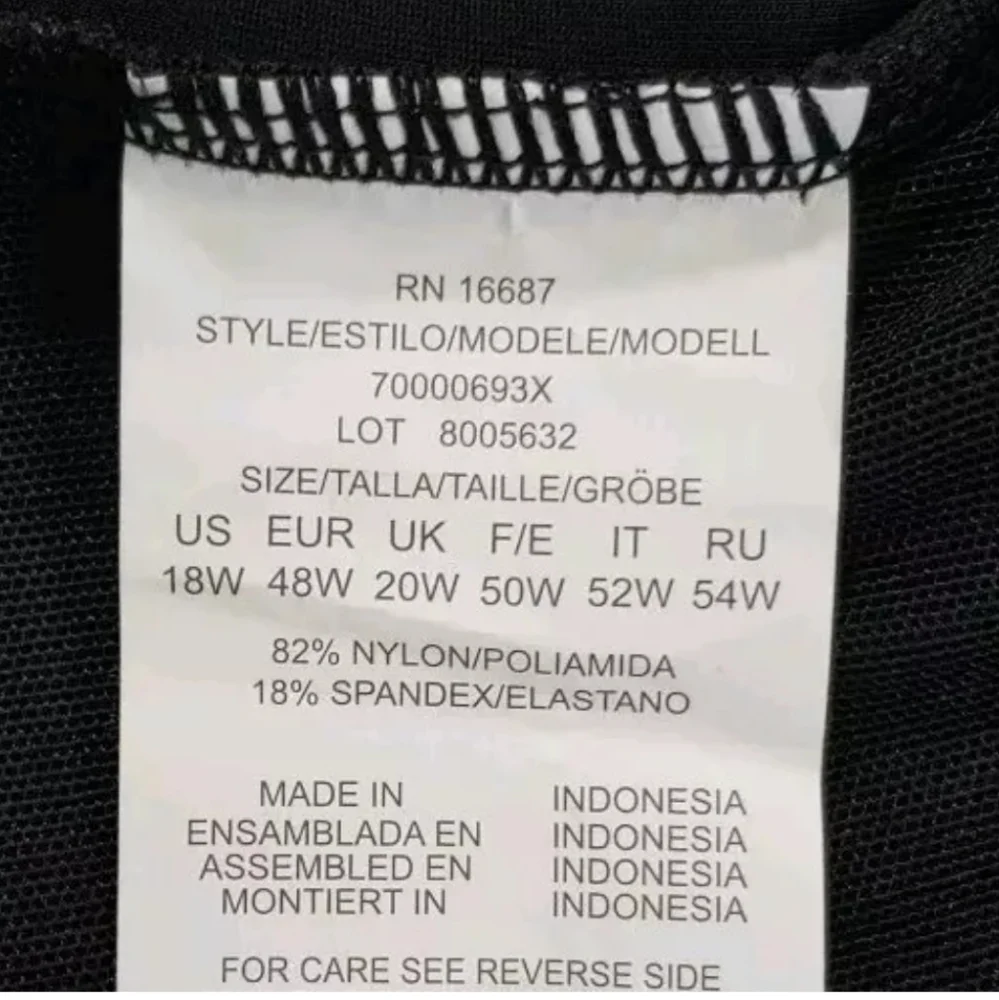 Swim Solutions Fly Away Tummy Control Swim Dress Woman Plus 18W Wireless New - Picture 10 of 12